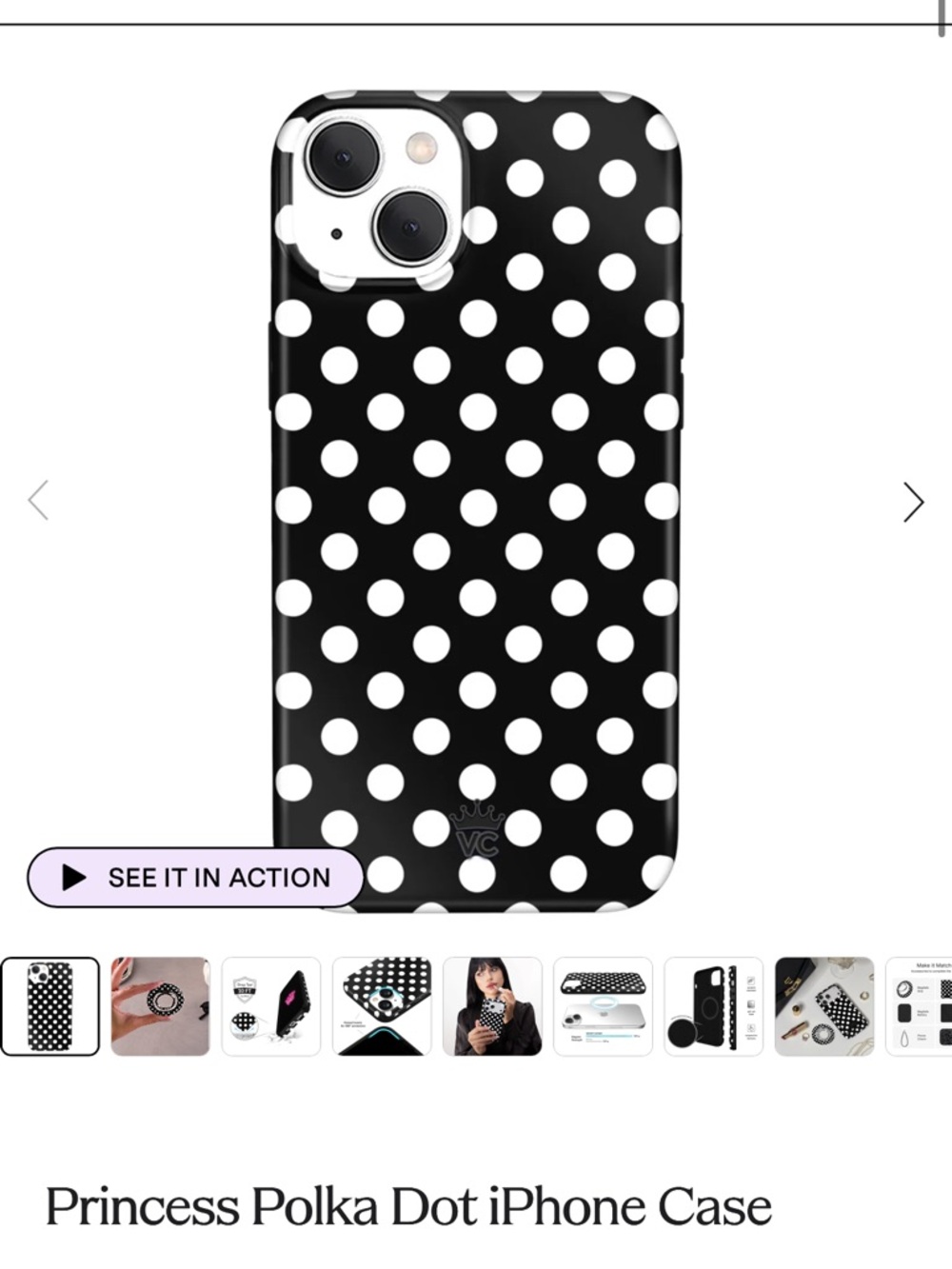 Velvet Caviar - Princess polka dot case